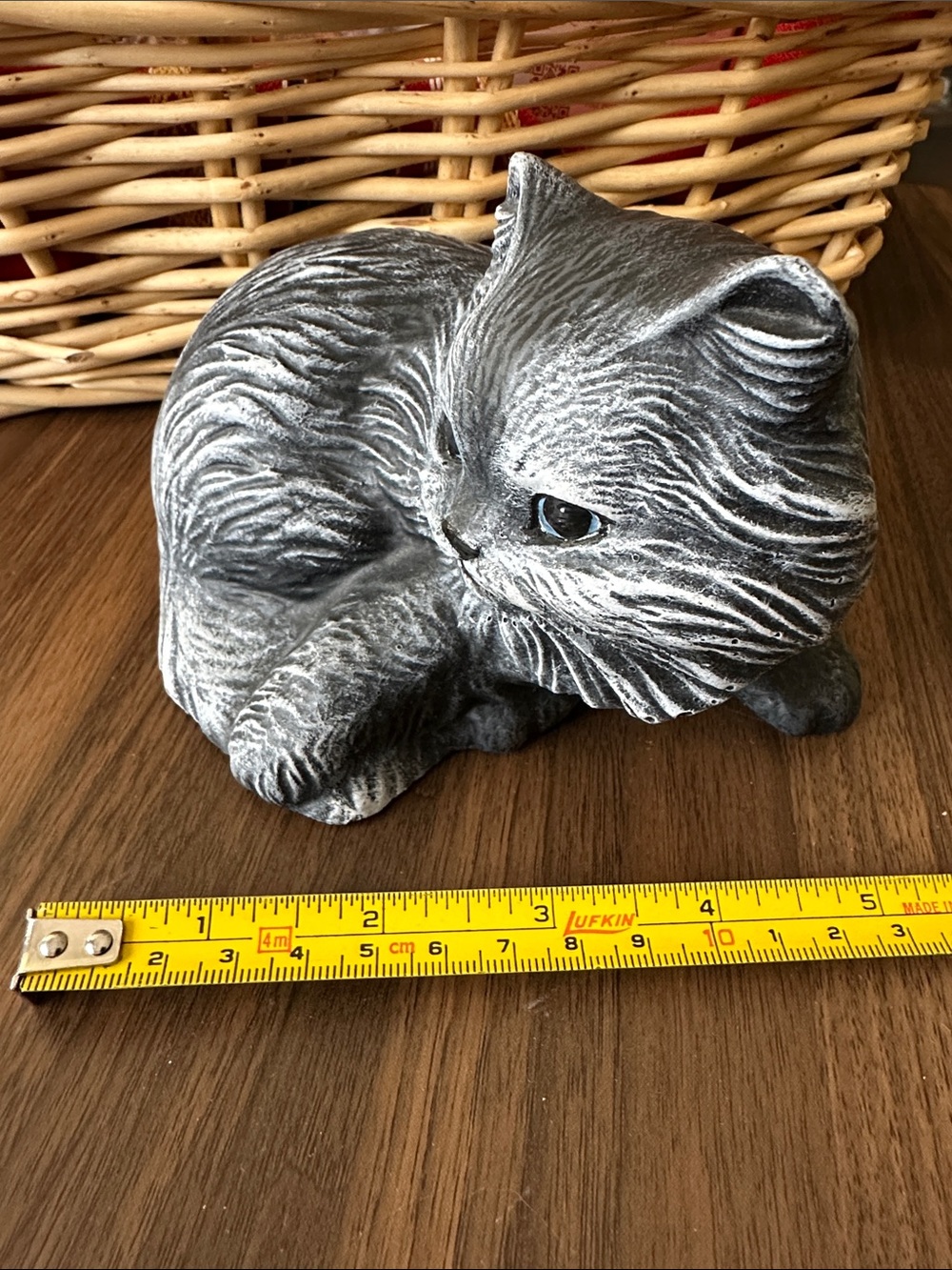 Gray Stone Cat Figurine - Picture 2 of 3